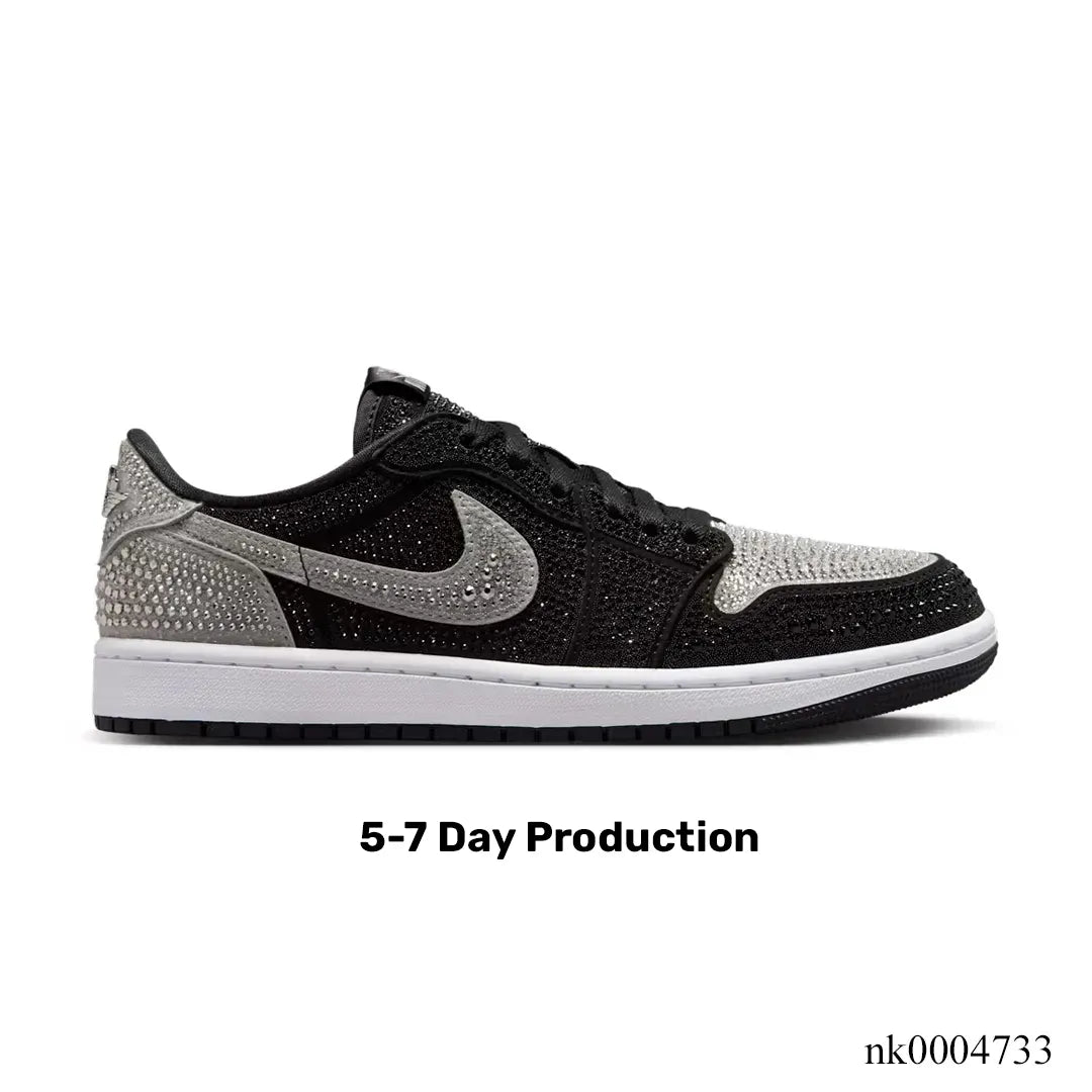 [Premium] Swarovski x AJ 1 Low OG Stealth/Crystal Shoes Sneakers – nk0004733 image
