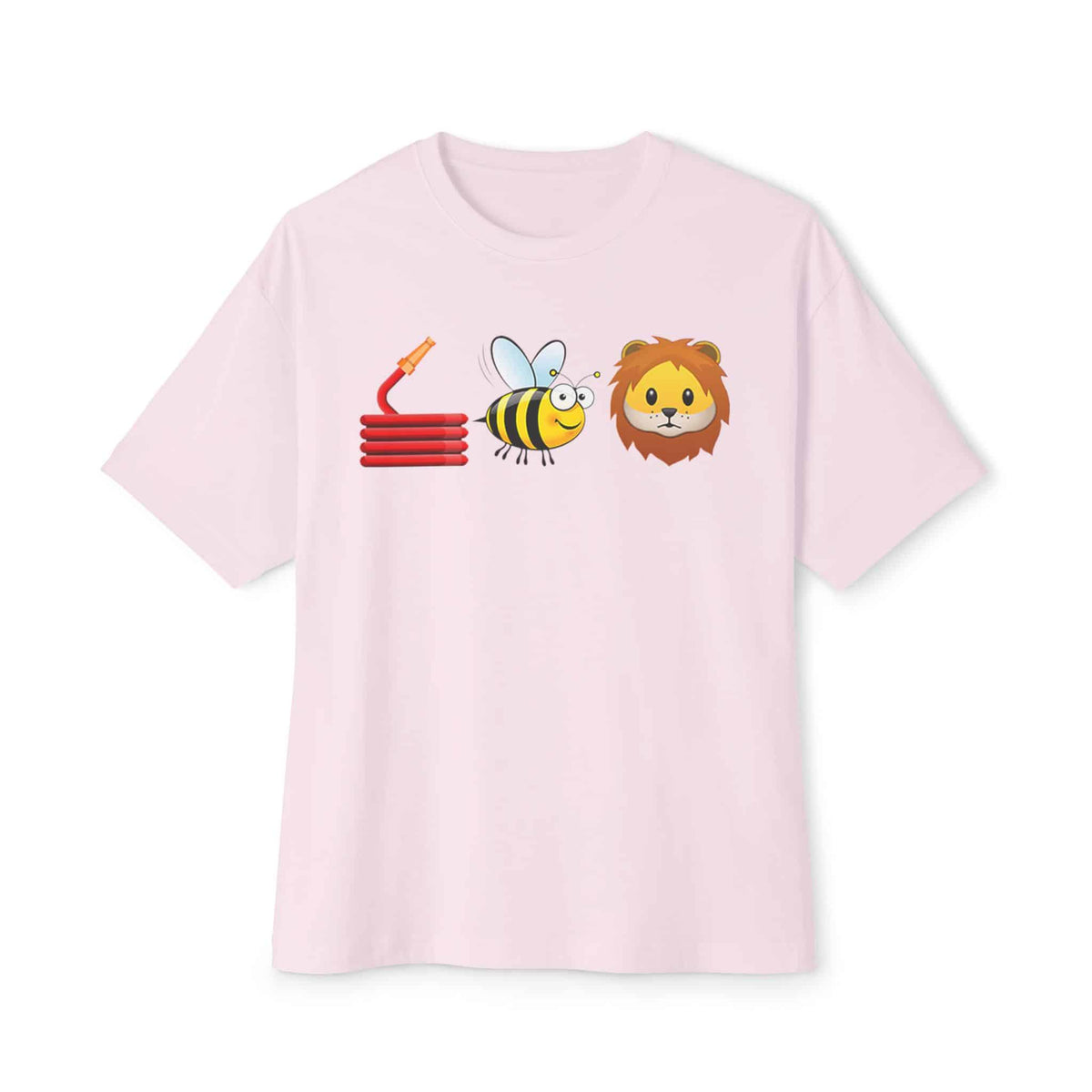 Bee Unisex Oversized Boxy Tee - Soft Pink, L image