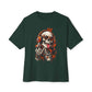 Neon Skull DJ Unisex Oversized Boxy Tee - Forest, XL image