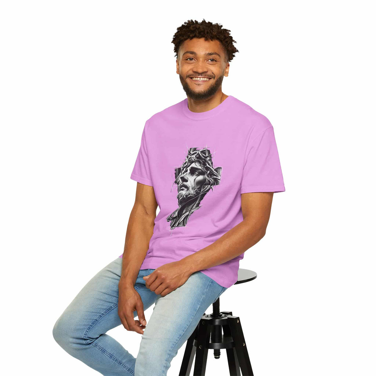 Crown of Faith 2 Unisex Garment-Dyed T-shirt image 133