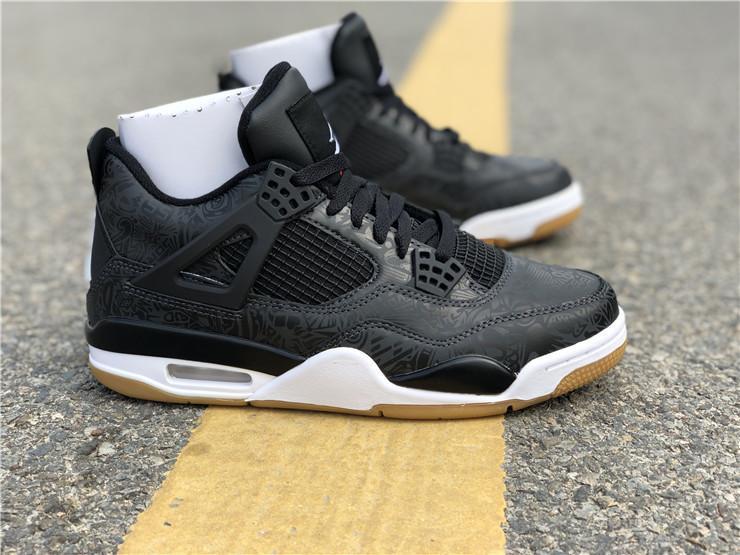 AJ 4 Retro Laser Black Gum Shoes Sneakers - nk0000654 image 14