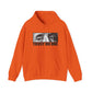 Graphic Print Hooded Sweatshirt - POD0039 - 2XL, Orange image