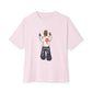 Rebel Attitude Unisex Oversized Boxy Tee - Soft Pink, 2XL image