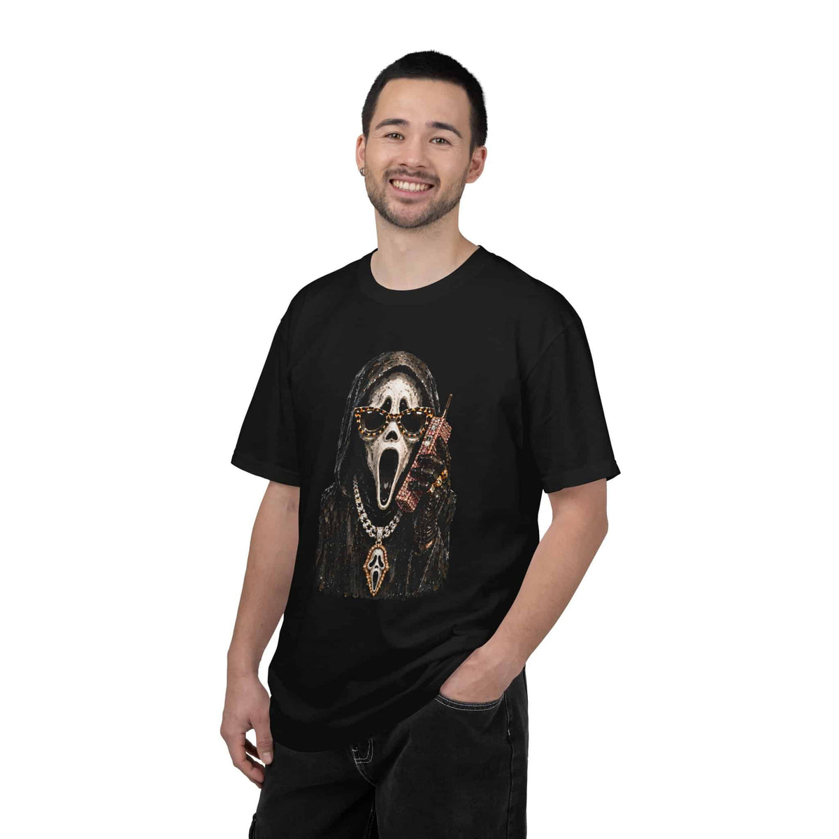 Halloween Ghostface Unisex Garment-Dyed T-shirt image 4