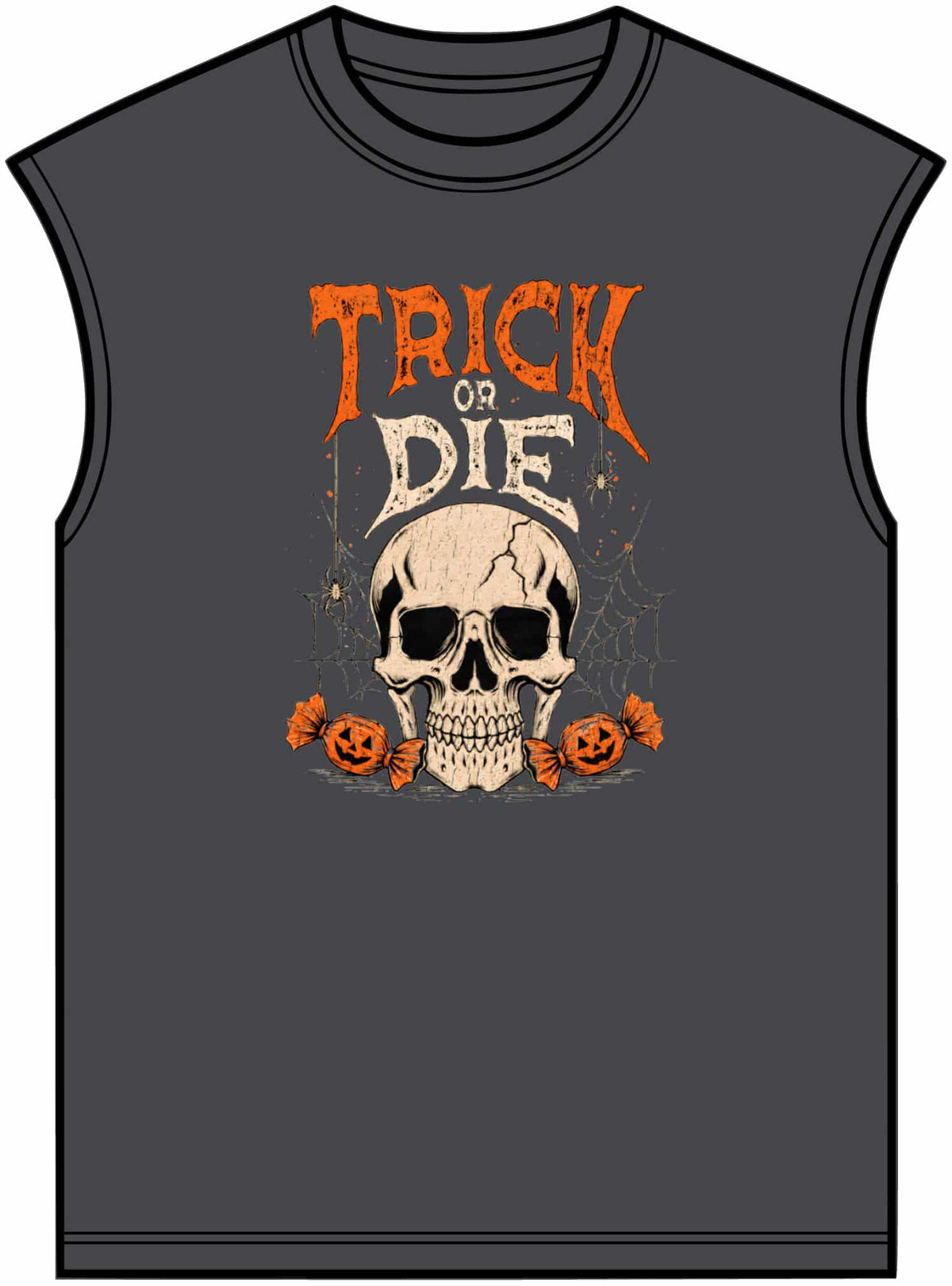 TRICK OR DIE Unisex Garment-Dyed Muscle Tee image