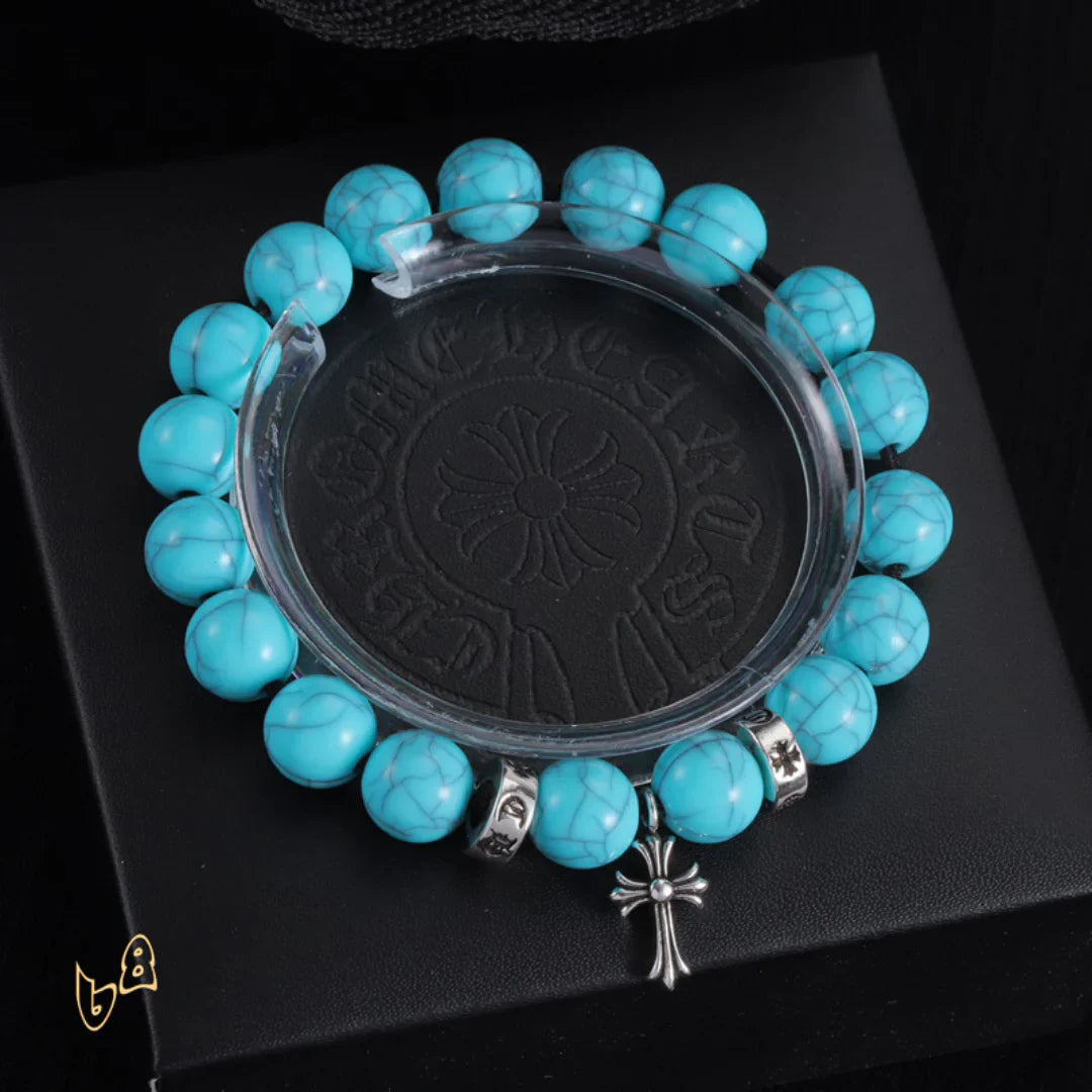 CH Beaded Cross Flower Bracelet - CH0074 image 6