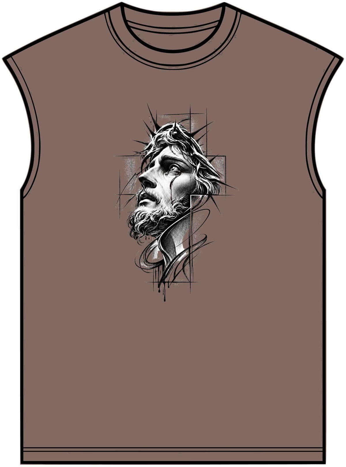 Crown of Faith 1 Unisex Garment-Dyed Muscle Tee image