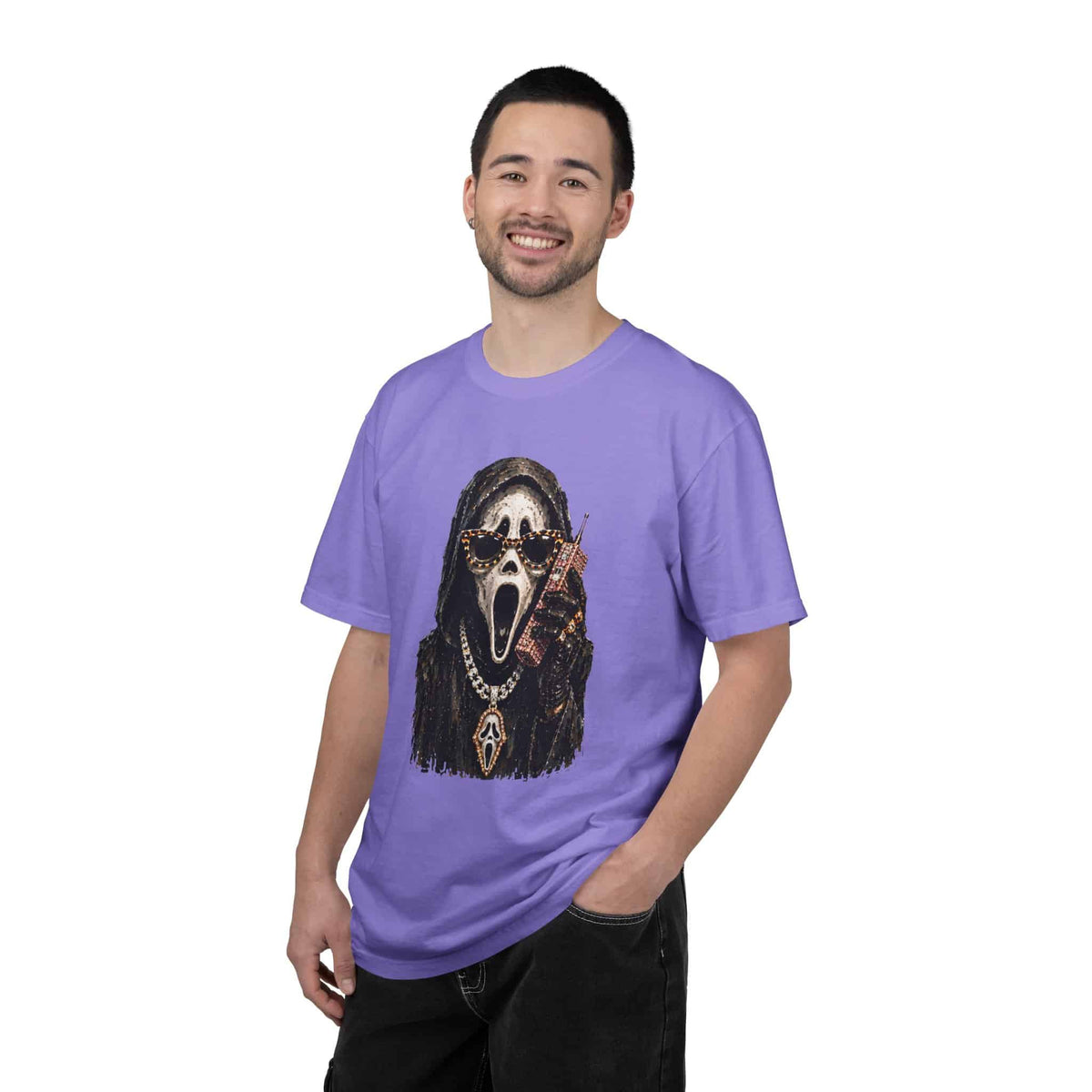 Halloween Ghostface Unisex Garment-Dyed T-shirt image 53