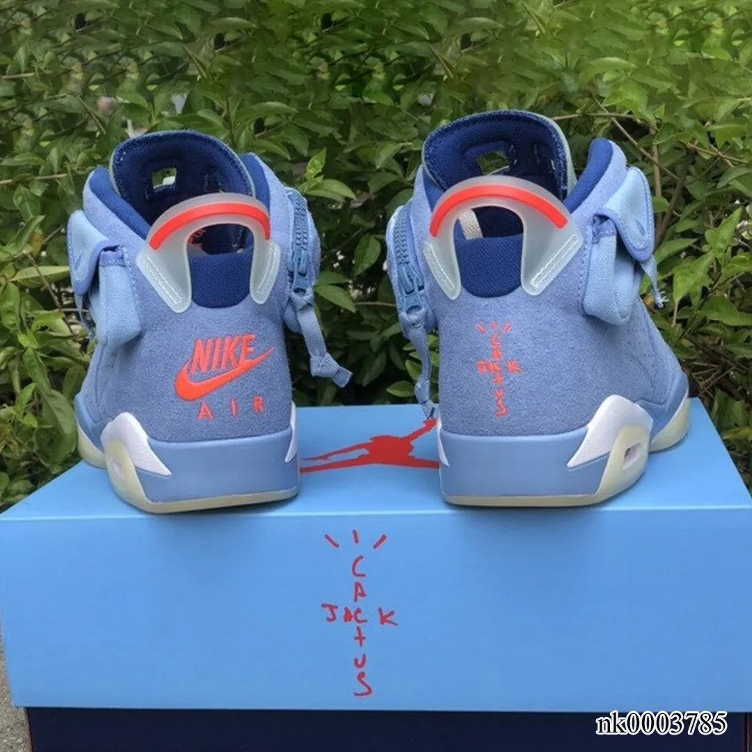 AJ 6 x Travis Scott Houston Oilers Light Blue Shoes Sneakers - nk0003785 image 7