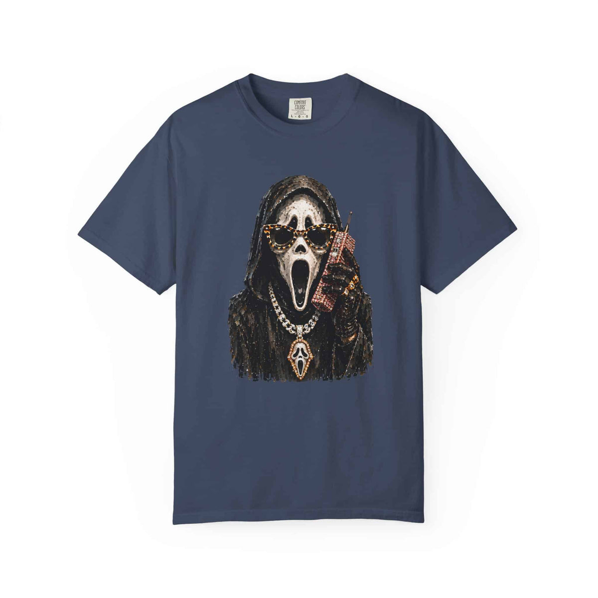 Halloween Ghostface Unisex Garment-Dyed T-shirt image