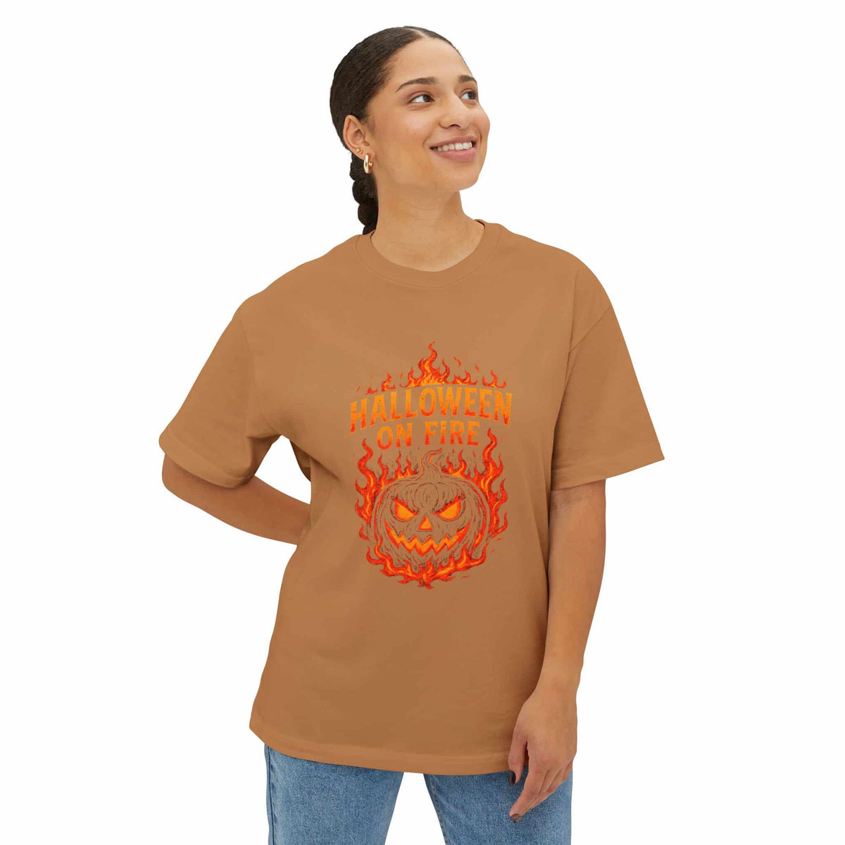 Halloween on Fire Unisex Oversized Boxy Tee image 21