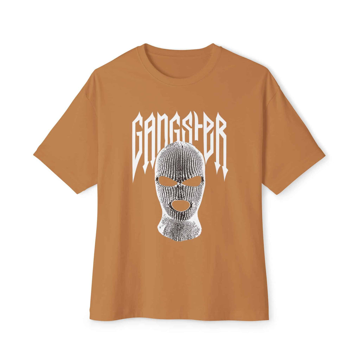 Gangster Mask Unisex Oversized Boxy Tee - Toast, 2XL image