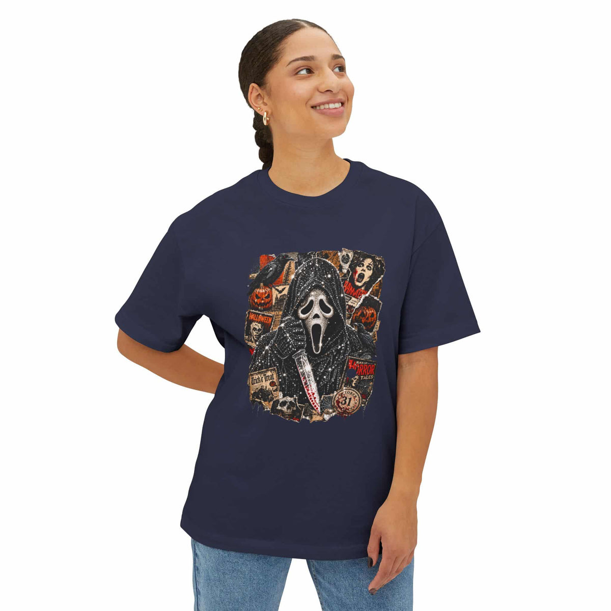 Halloween Horror Unisex Oversized Boxy Tee image 32