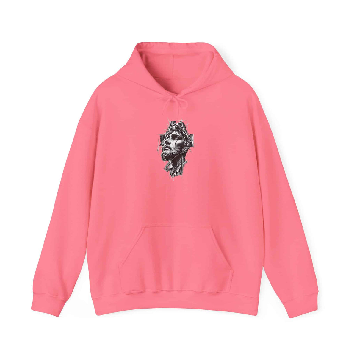 Crown of Faith 2 Hooded Sweatshirt - M, Safety Pink image