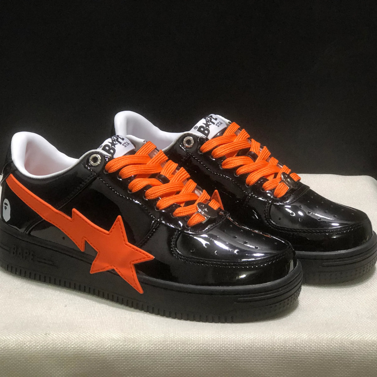 A Bathing Ape Bape Sta OS Feature Exclusive M2 Black Orange Shoes Sneakers - nk0005512 image 4