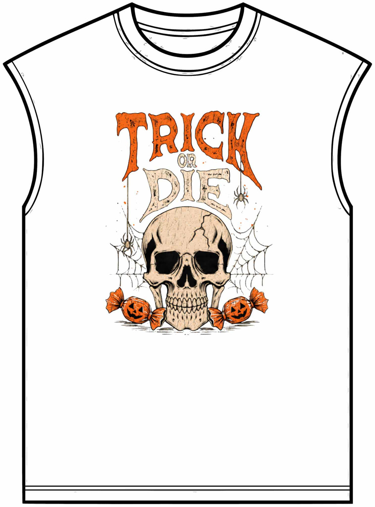 TRICK OR DIE Unisex Garment-Dyed Muscle Tee image