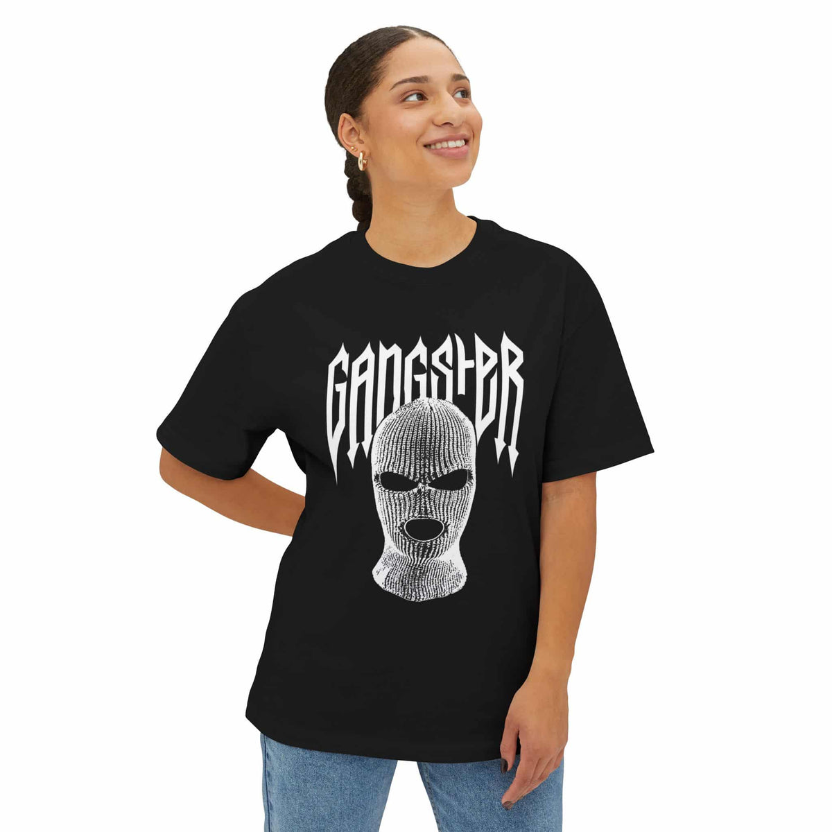 Gangster Mask Unisex Oversized Boxy Tee image 3