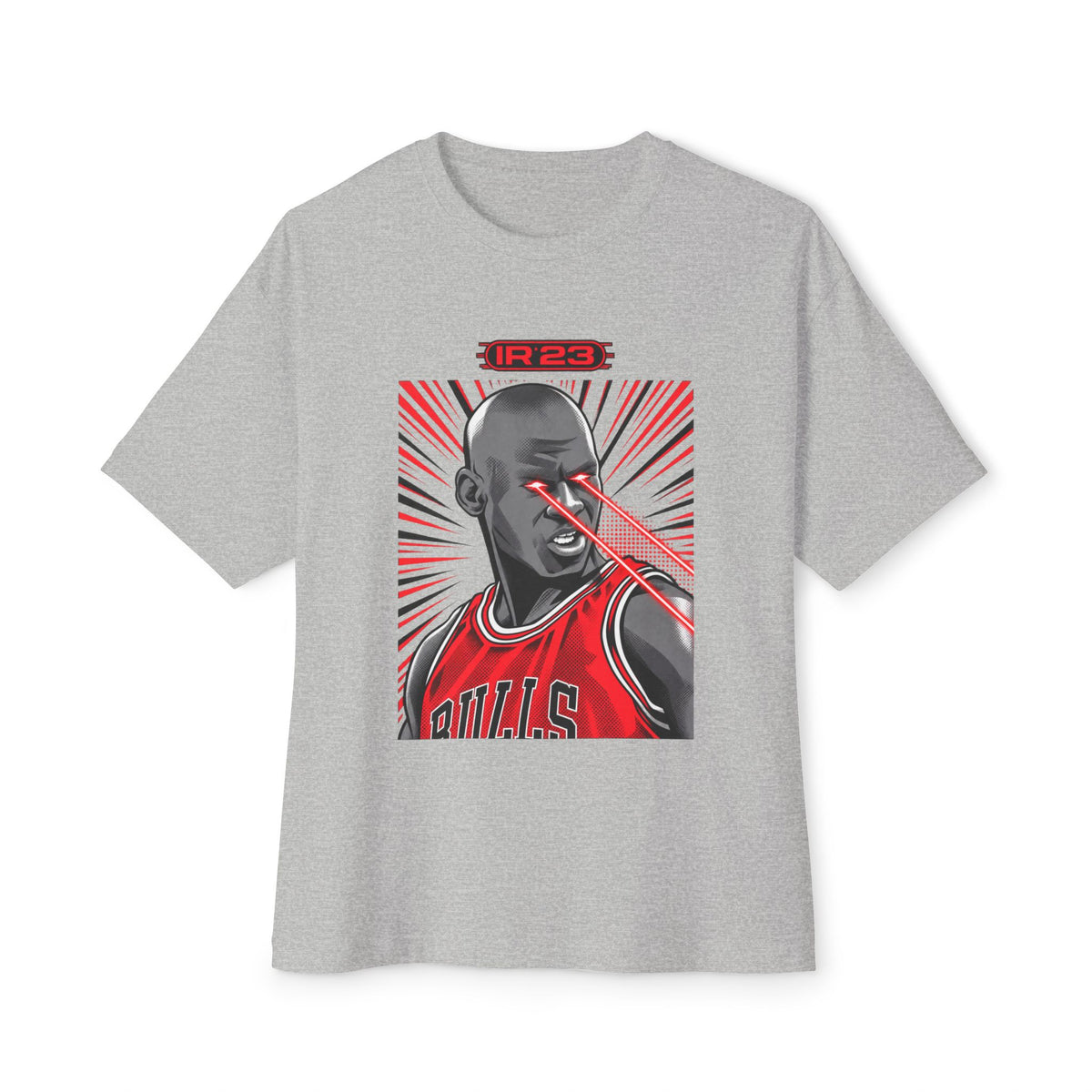 Graphic Print Unisex Oversized Boxy Tee - POD0032 - Athletic Heather, 3XL image