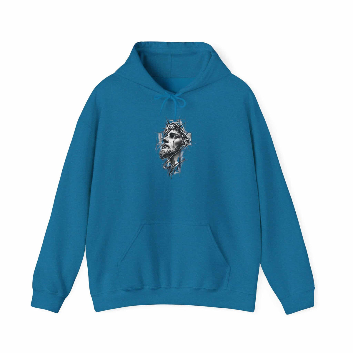 Crown of Faith 1 Hooded Sweatshirt - 4XL, Antique Sapphire image