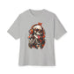 Neon Skull DJ Unisex Oversized Boxy Tee - Athletic Heather, S image