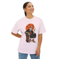 Retro Skater Skeleton Halloween Unisex Oversized Boxy Tee image 7