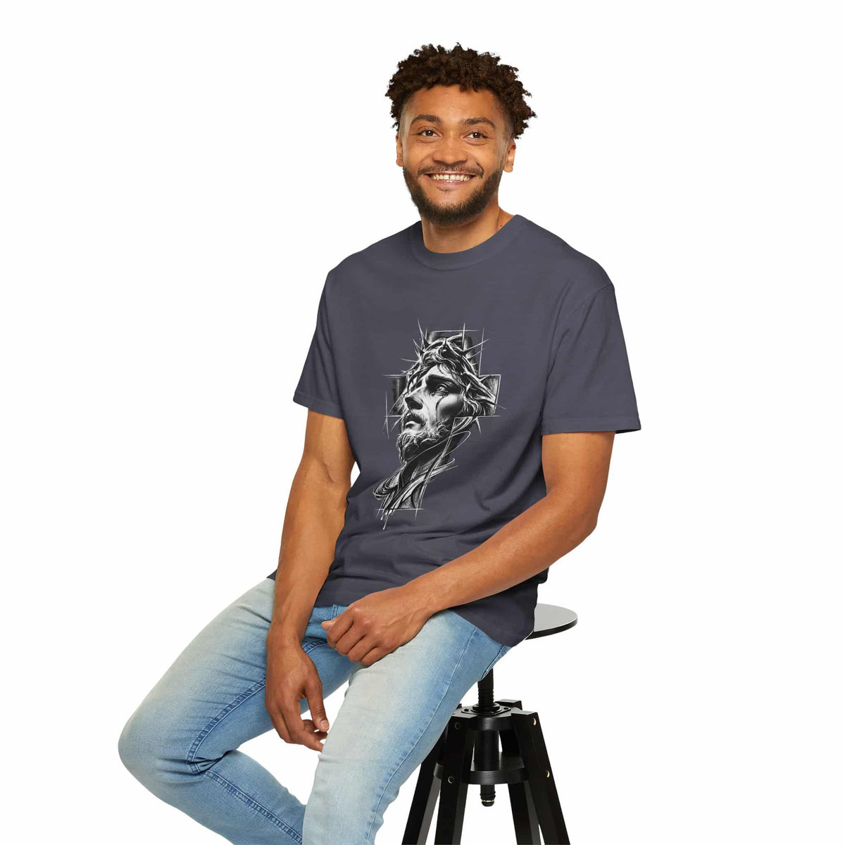 Crown of Faith 2 Unisex Garment-Dyed T-shirt image 106