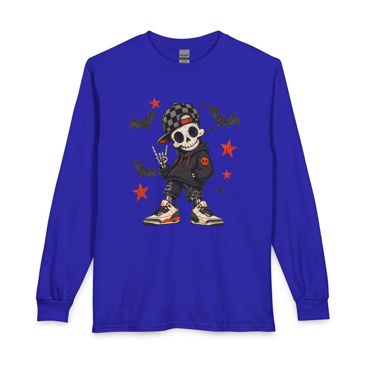 Boy Skeleton Halloween Long Sleeve T-Shirt image
