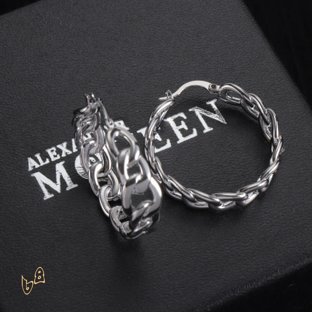 McQueen Silver Chain Earrings - MCQ0020 image 3