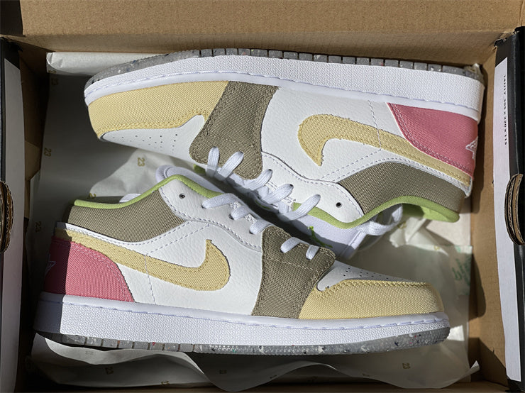 AJ 1 Low Pastel Grind Vivid Green Shoes Sneakers - nk0001987 image 12