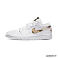 AJ 1 Low White/Metallic Gold Shoes Sneakers - nk0004079 image 1