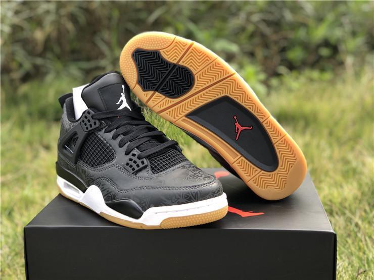 AJ 4 Retro Laser Black Gum Shoes Sneakers - nk0000654 image 15