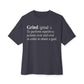 Grind Definition Unisex Oversized Boxy Tee - Dark Grey, XS image