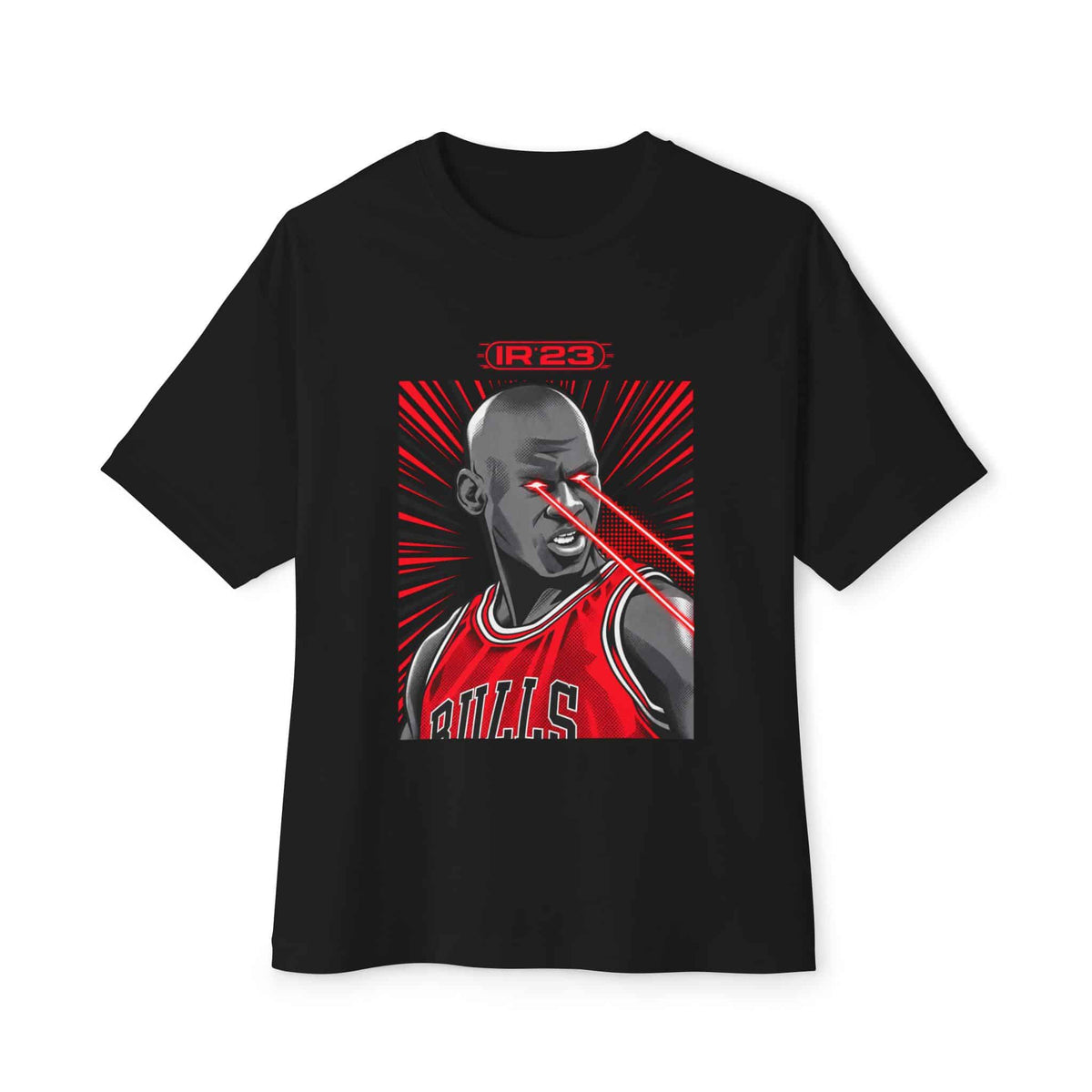 Graphic Print Unisex Oversized Boxy Tee - POD0032 - Black, XL image