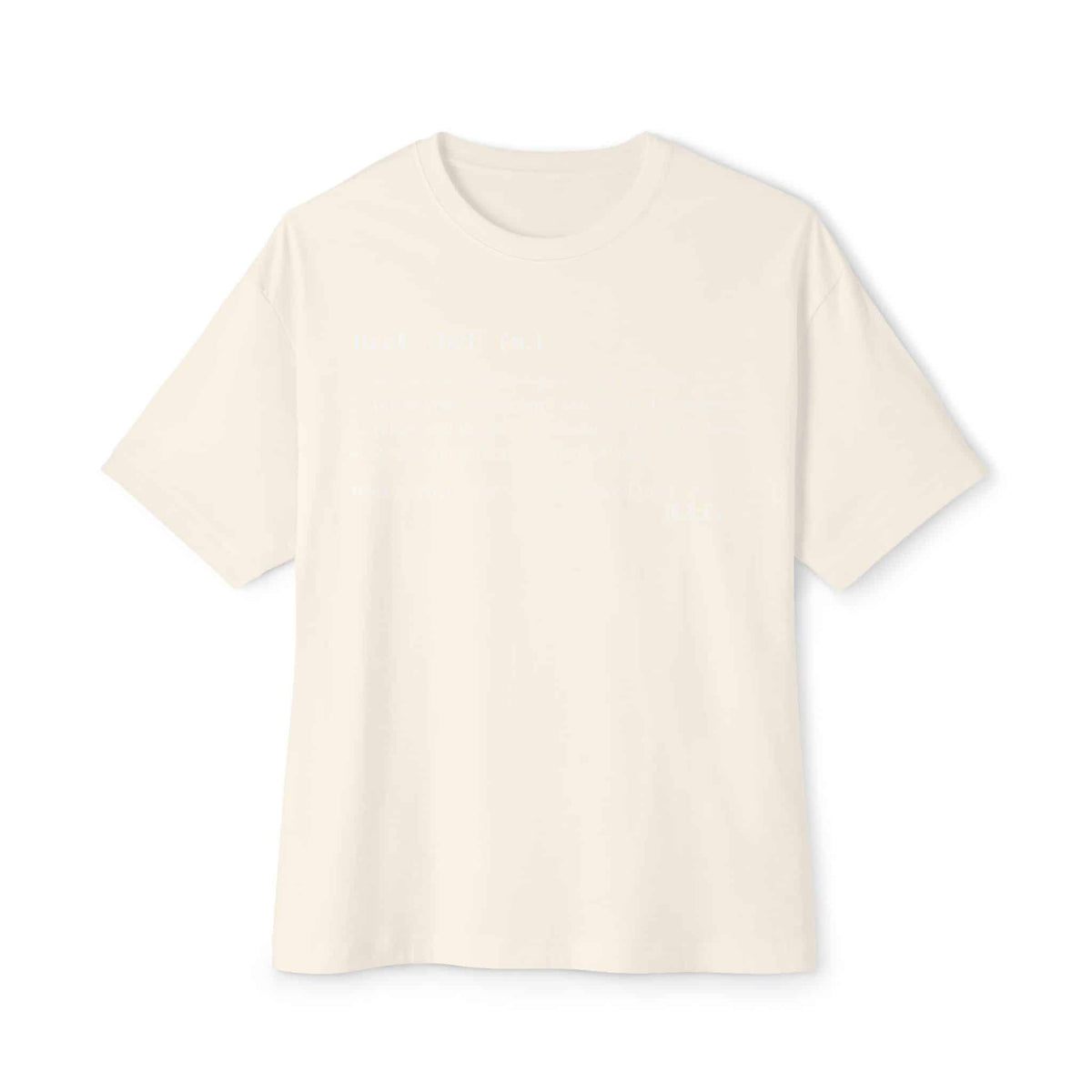Beef Definition Unisex Oversized Boxy Tee - Natural, S image