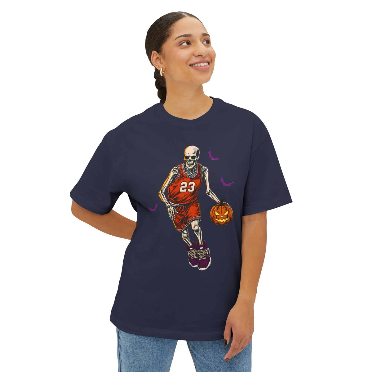 Halloween Basketball Unisex Oversized Boxy Tee image 28