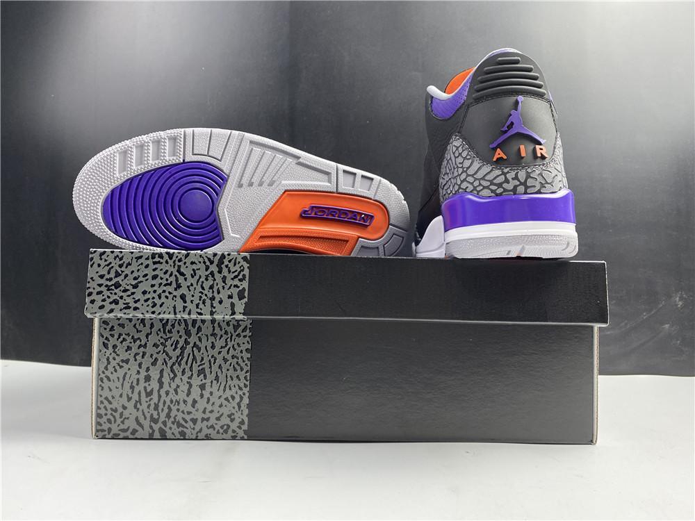 AJ 3 Retro Black Court Purple Shoes Sneakers - nk0000817 image 18