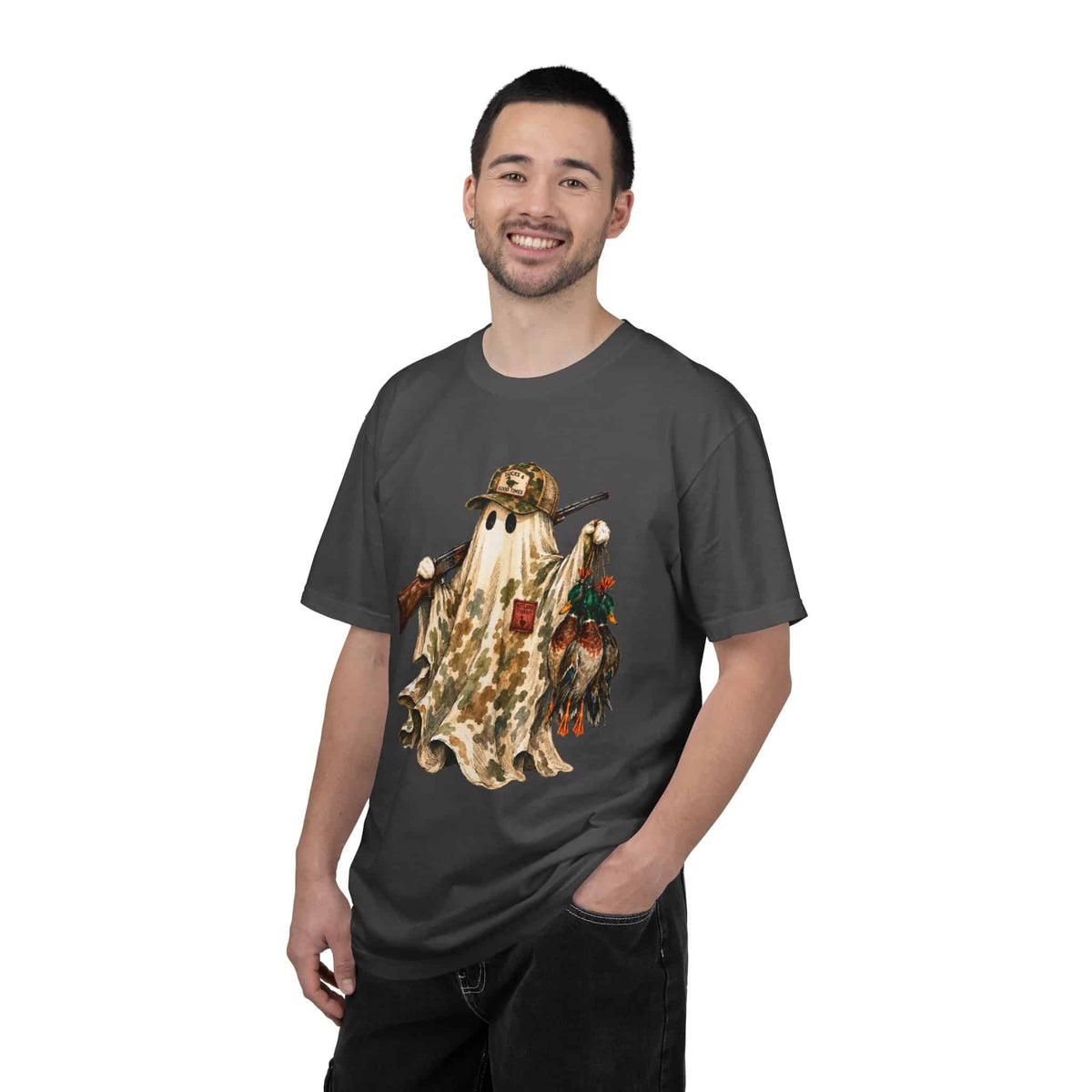 Hunting Season Spooky Camo Mallards Unisex Garment-Dyed T-shirt image 76