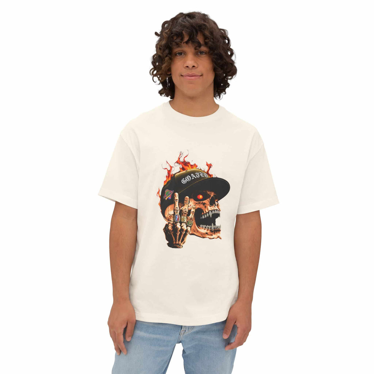 GOATED Skull Unisex Oversized Boxy Tee image 13