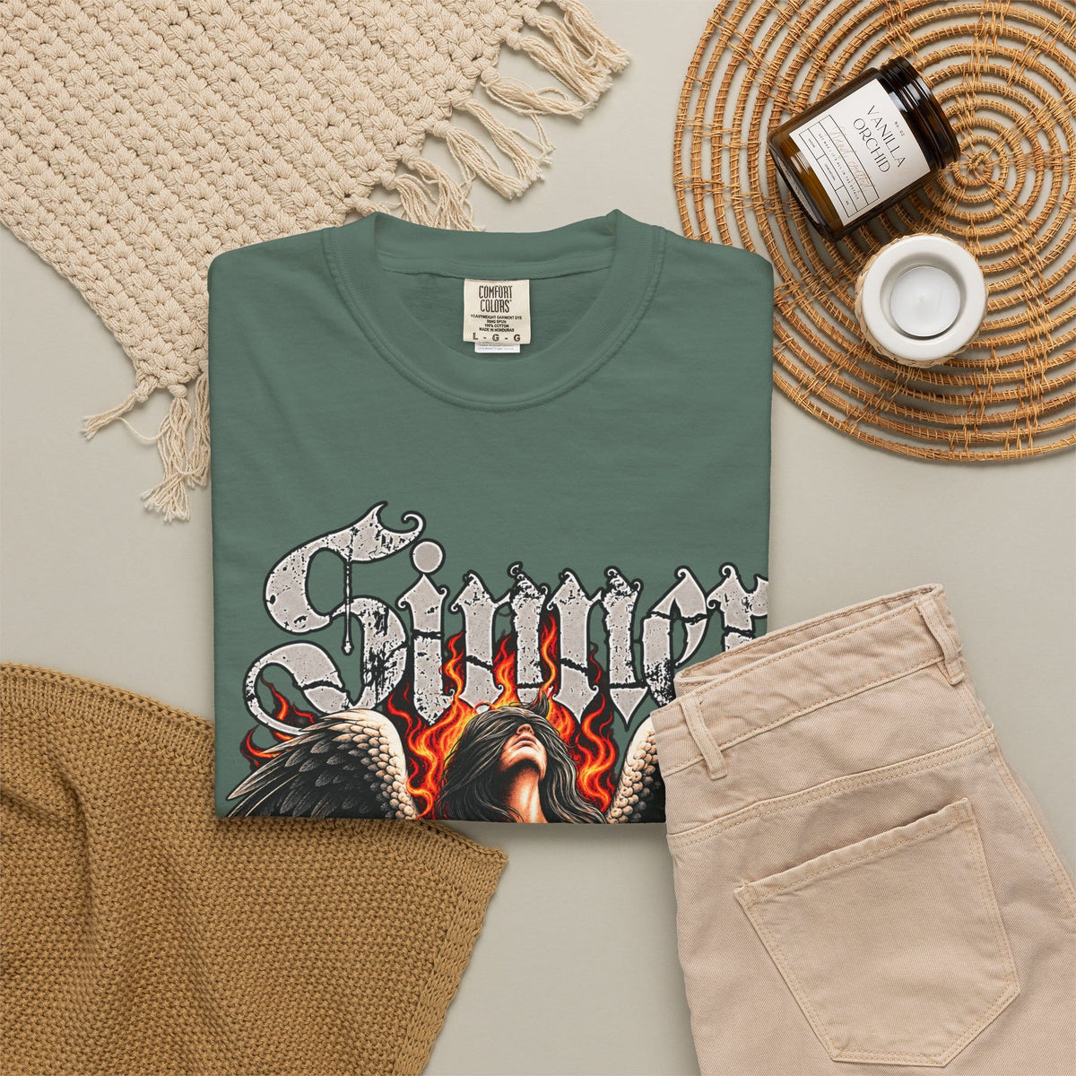 Sinner’s Flame Unisex Garment-Dyed T-shirt image 94