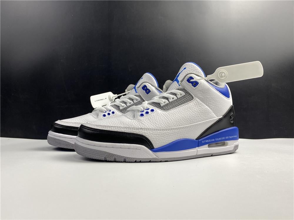 AJ 3 Fragment White Blue Shoes Sneakers - nk0000859 image 12