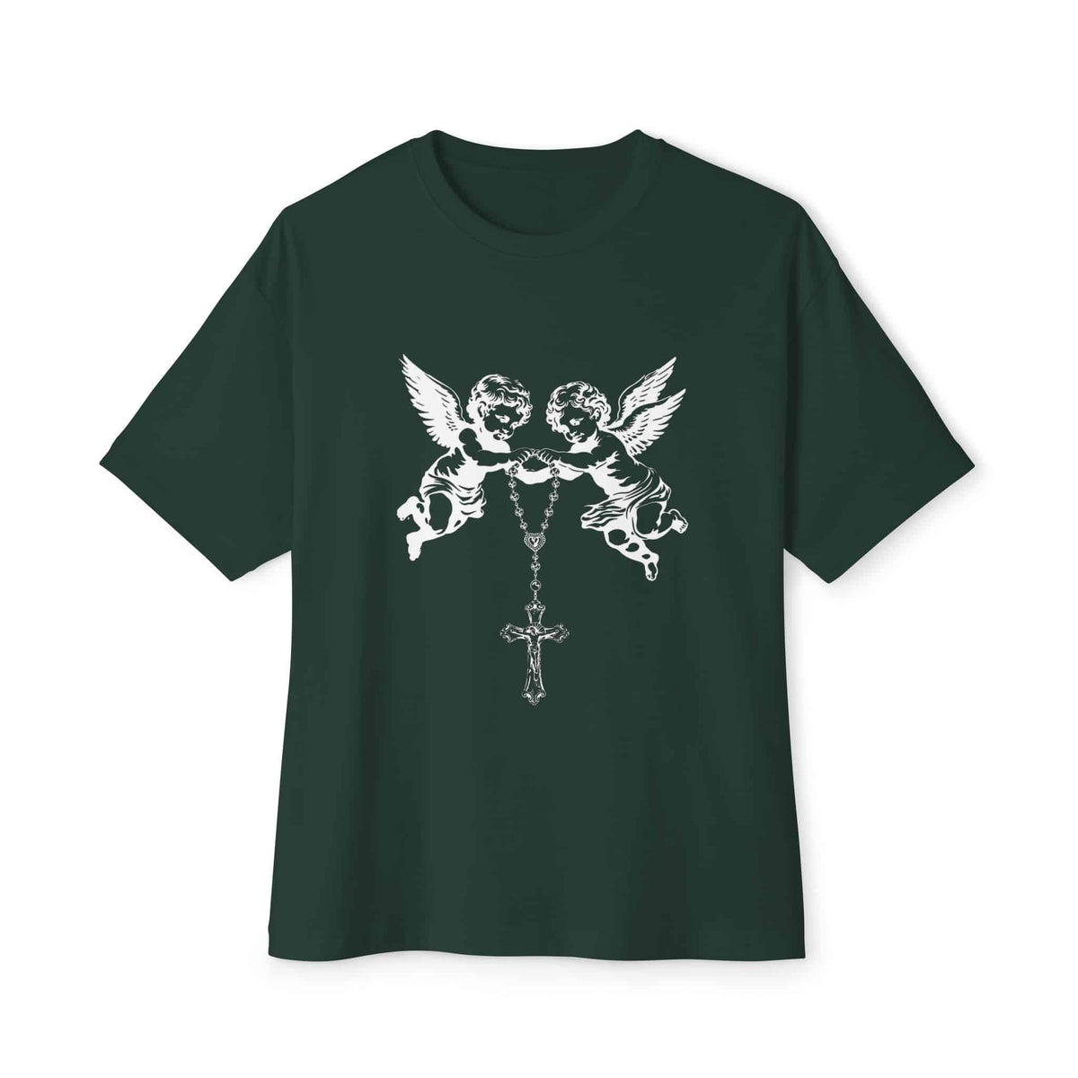 Heavenly Guardians Unisex Oversized Boxy Tee - Forest, S image