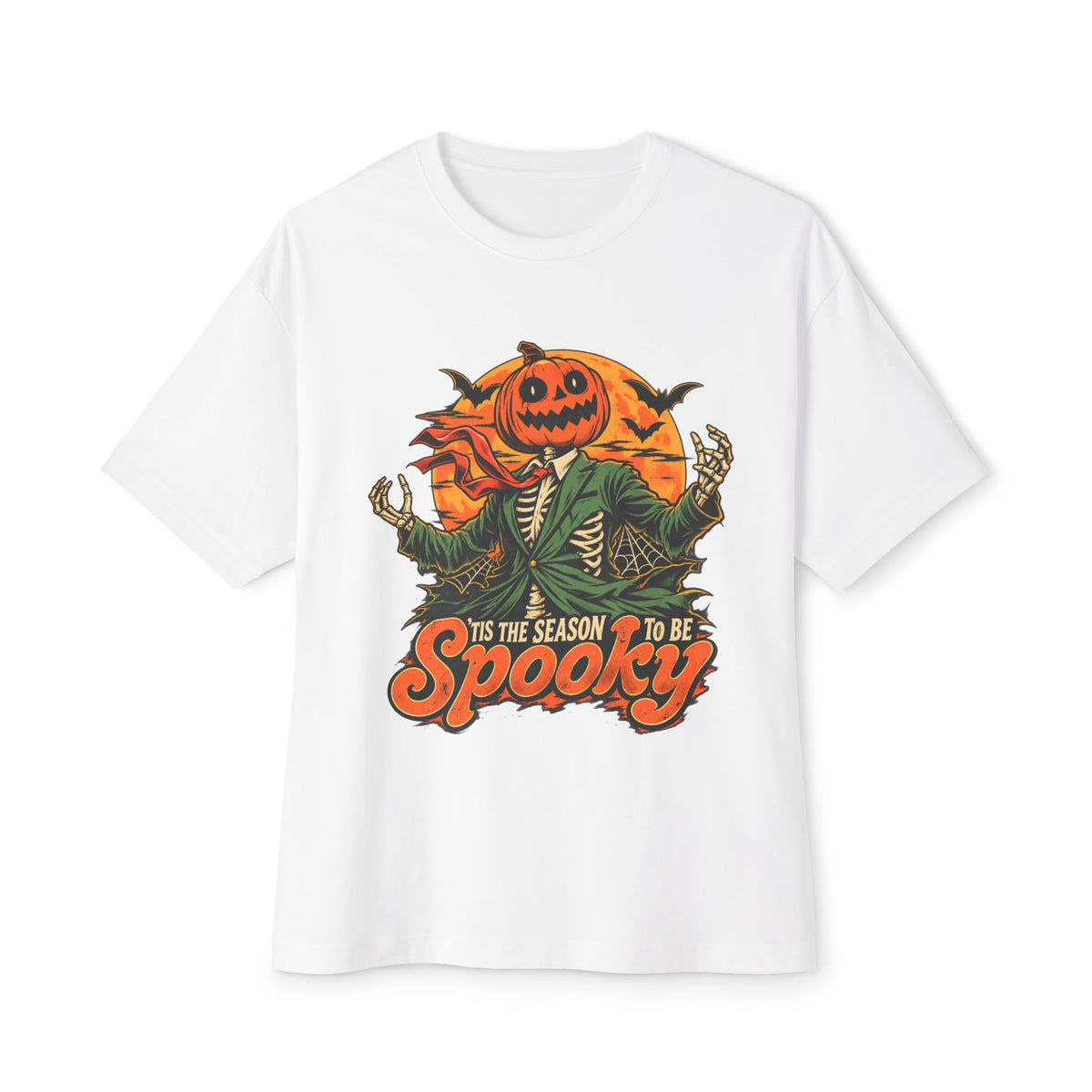 Spooky Season Unisex Oversized Boxy Tee - White, S image