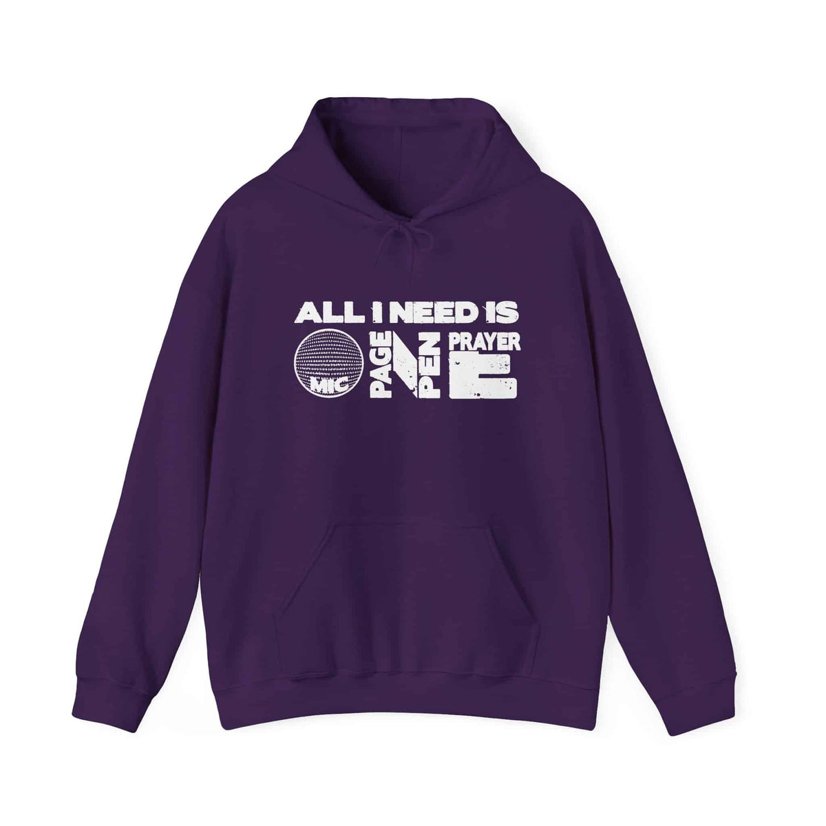 ALL_I_NEED_IS Hooded Sweatshirt - 3XL, Purple image