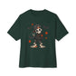 Boy Skeleton Halloween Unisex Oversized Boxy Tee - Forest, M image