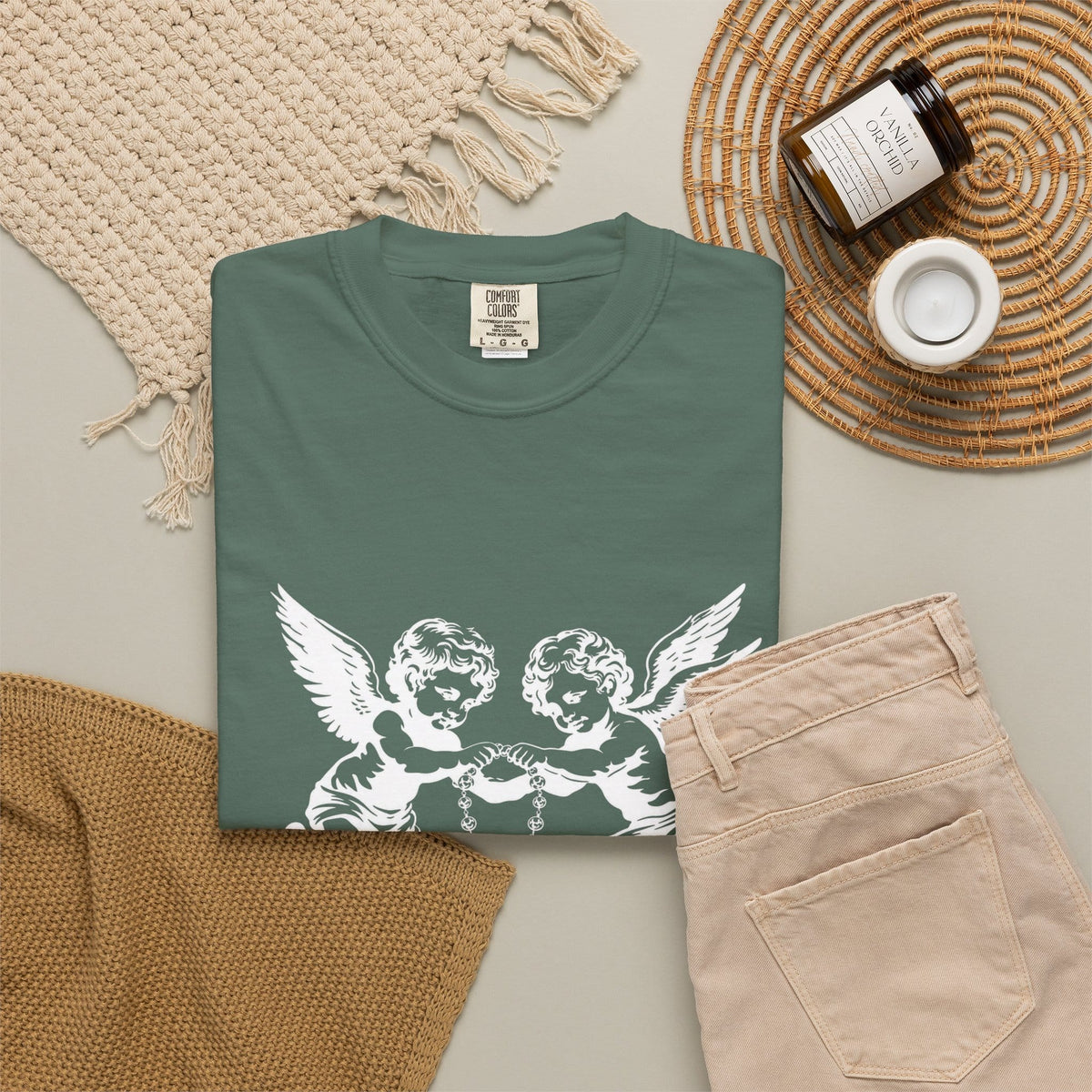 Heavenly Guardians Unisex Garment-Dyed T-shirt image 101