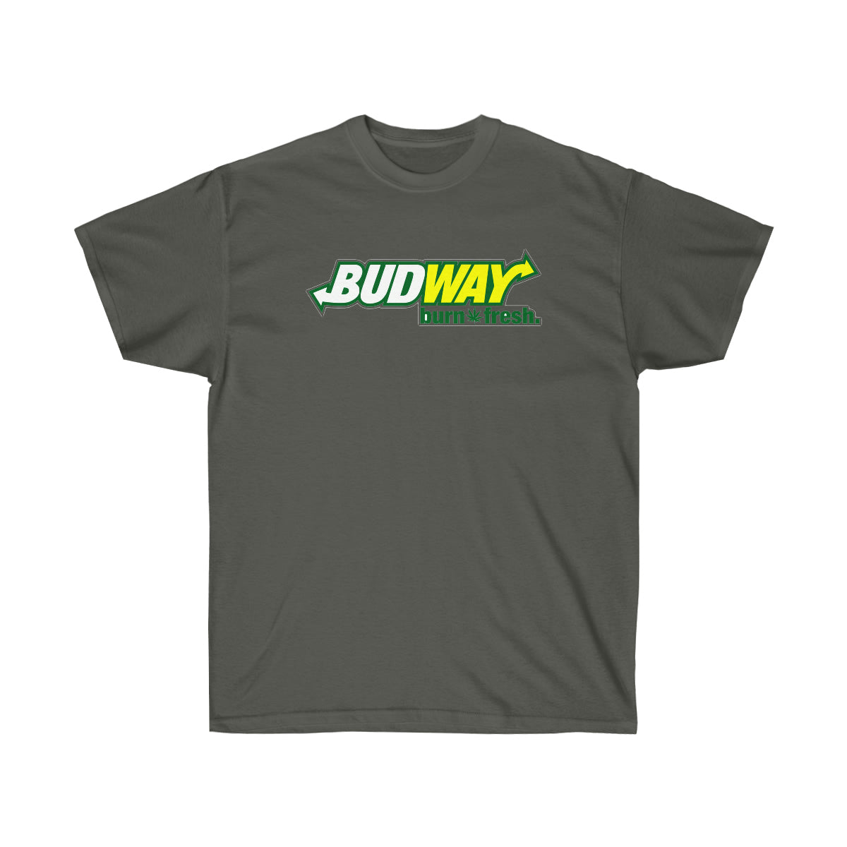 Budway Burn Fresh White Men T-Shirt - Charcoal, L image