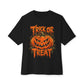 Trick or Treat Unisex Oversized Boxy Tee - Black, XS image