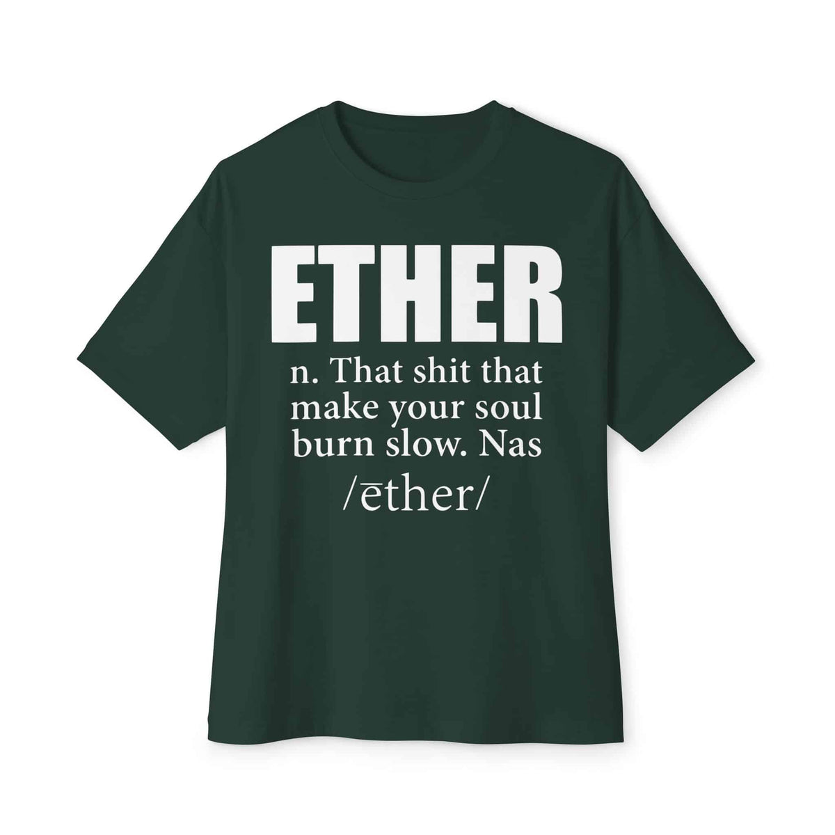 Ether Unisex Oversized Boxy Tee - Forest, M image