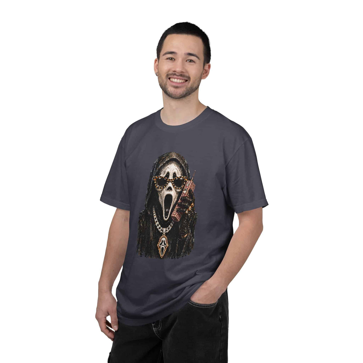 Halloween Ghostface Unisex Garment-Dyed T-shirt image 95