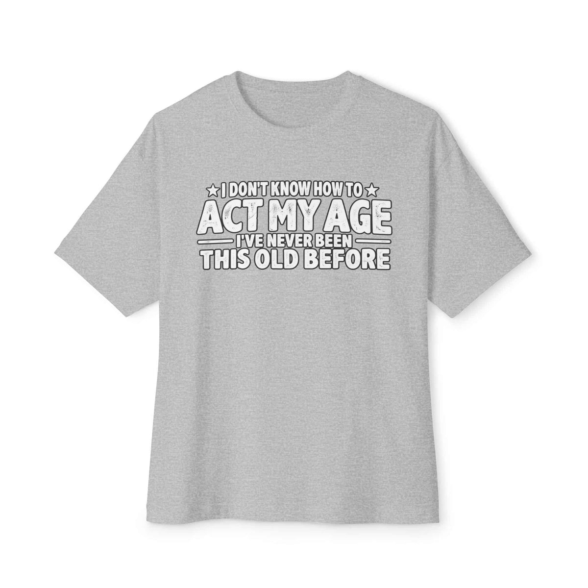 Graphic Print Unisex Oversized Boxy Tee - POD0034 - Athletic Heather, S image